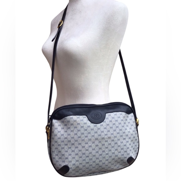 Gucci Vintage Micro GG Monogram Crossbody Shoulder Bag - Picture 1 of 17